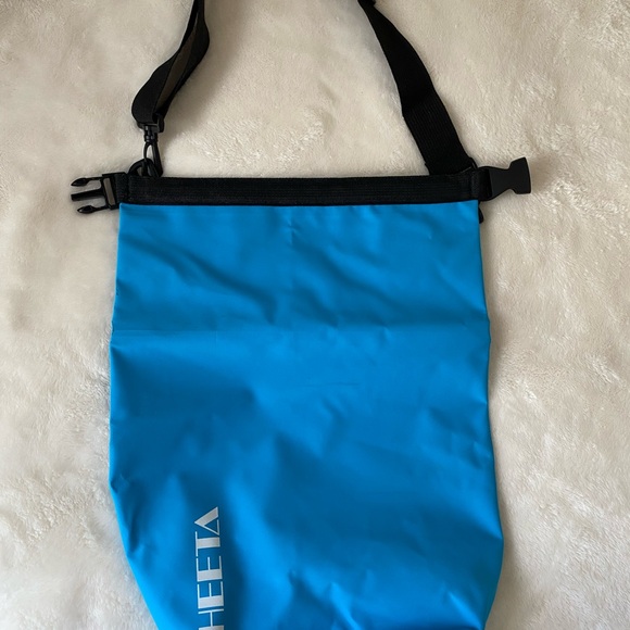 Blue Waterproof Duffel Bag with Adjustable Strap